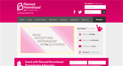 Desktop Screenshot of plannedparenthoodpa.org